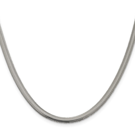 Sterling Silver 4.2mm Flat Oval Snake ChainQFS6