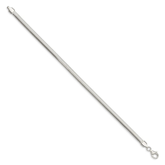 Sterling Silver 4.2mm Flat Oval Snake Chain QFS6-8