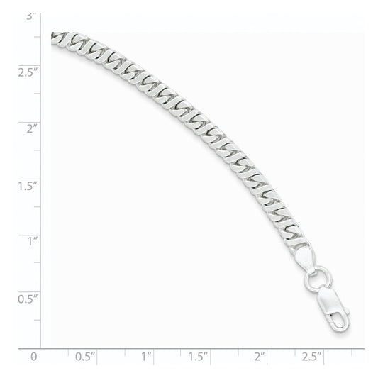 Sterling Silver 4.25mm Fancy Flat Link Bracelet QG1141-8