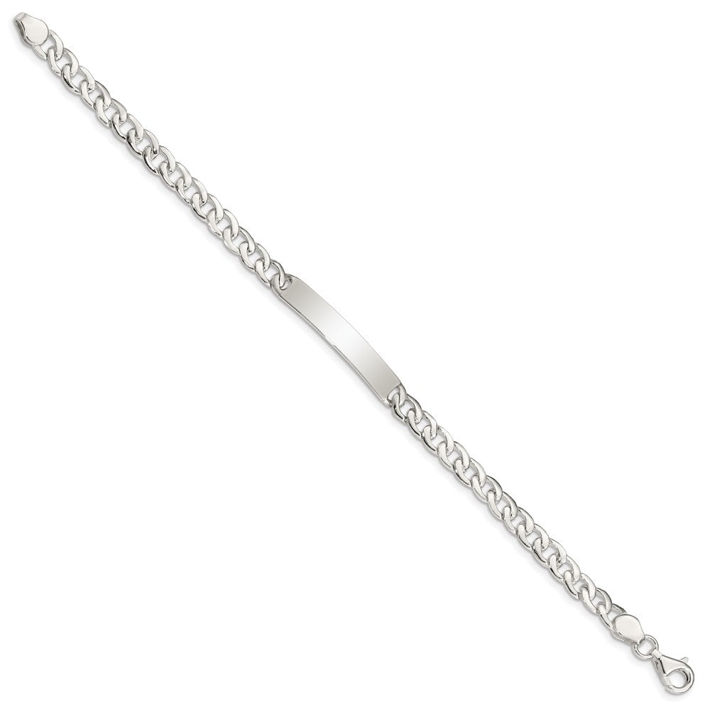 Sterling Silver Baby ID Curb Link Bracelet QG1145-7.25