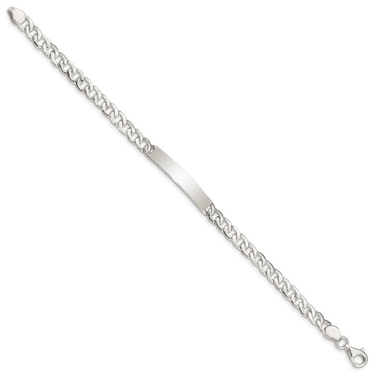 Sterling Silver Baby ID Curb Link Bracelet QG1145-7.25