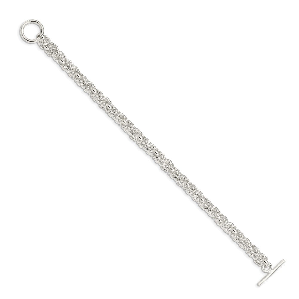 Sterling Silver 7.5inch Polished Fancy Link Toggle Bracelet QG1165-7.5
