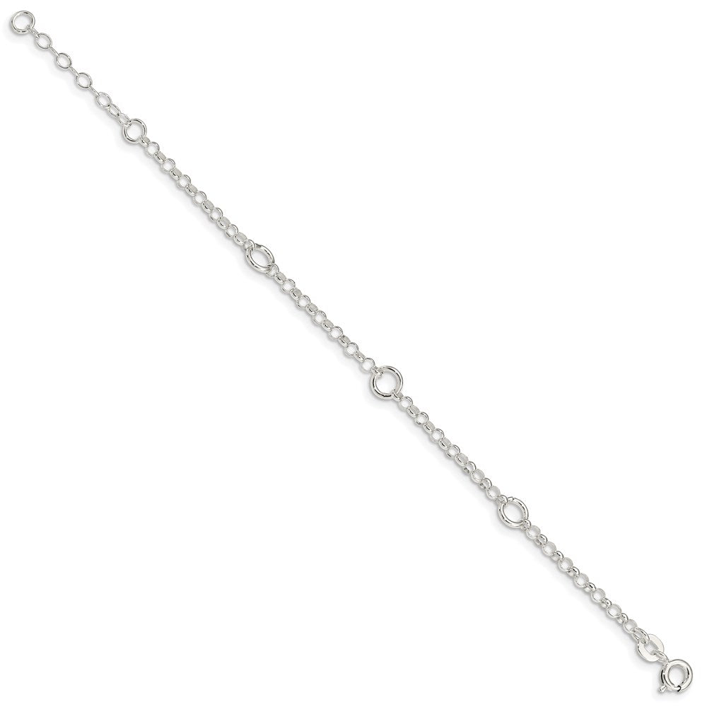 Sterling Silver Polished Fancy Rolo Chain Children's Bracelet QG1329-6