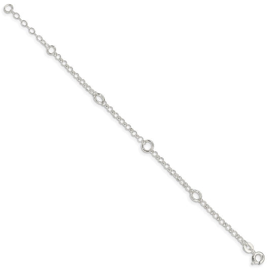 Sterling Silver Polished Fancy Rolo Chain Children's Bracelet QG1329-6