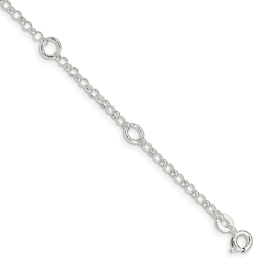 Sterling Silver Polished Fancy Rolo Chain Children's Bracelet QG1329-6
