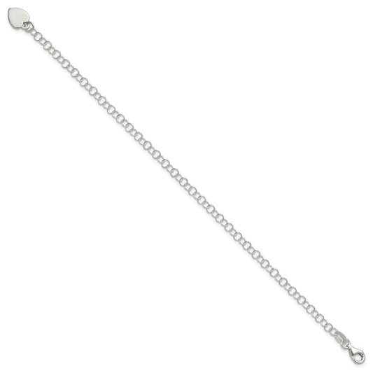 Sterling Silver Round Link Bracelet QG1450-7.25