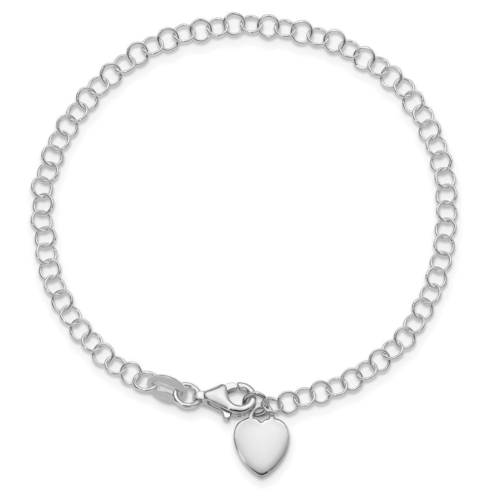 Sterling Silver Round Link Bracelet QG1450-7.25