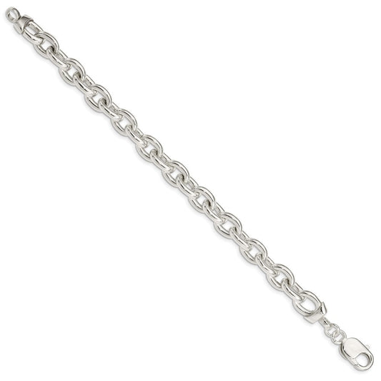 Sterling Silver Fancy Link Bracelet QG1553-7.5