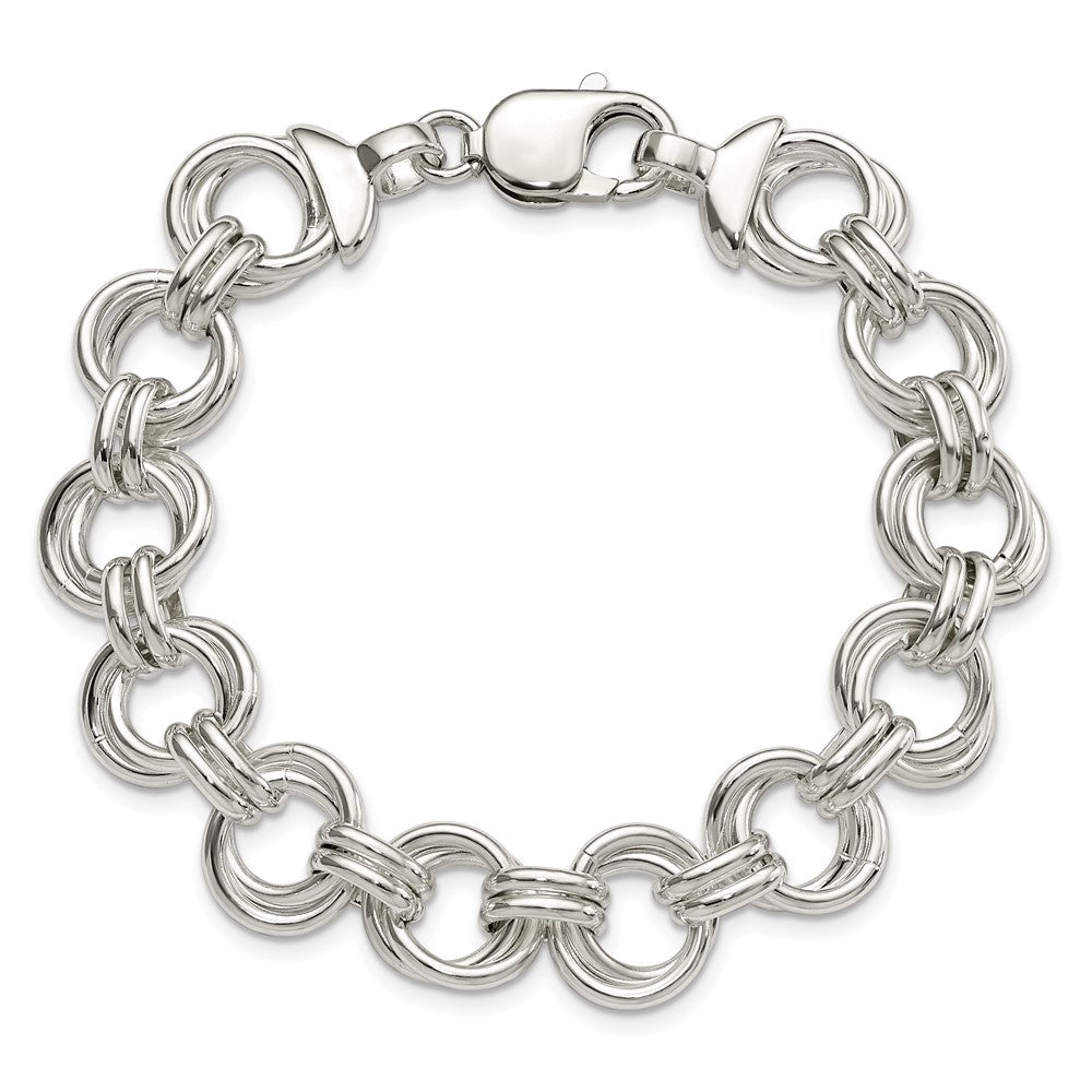 Sterling Silver Fancy Link Bracelet QG1556-7.5