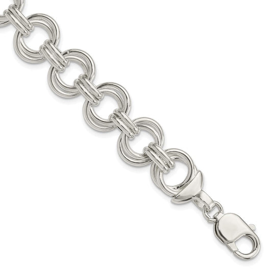 Sterling Silver Fancy Link Bracelet QG1556-7.5