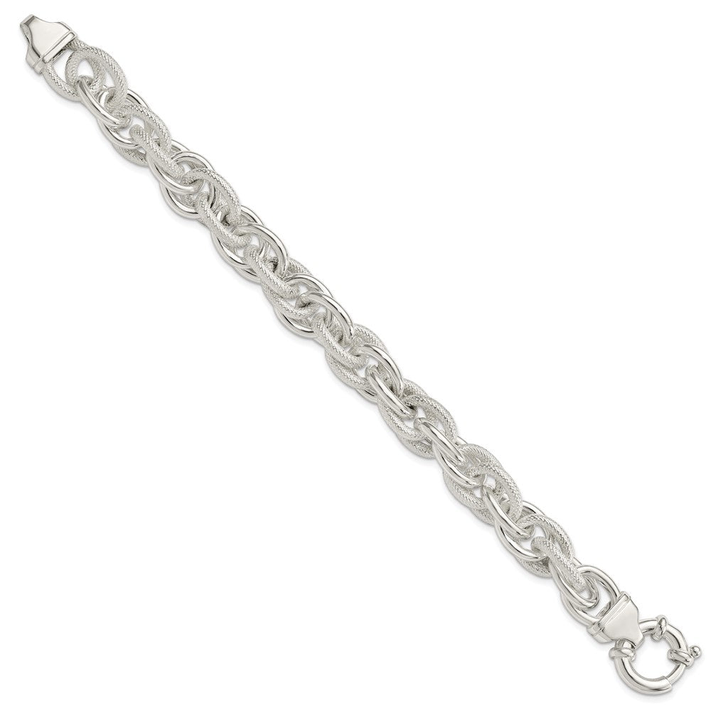 Sterling Silver Fancy Link Bracelet QG1559-7.75