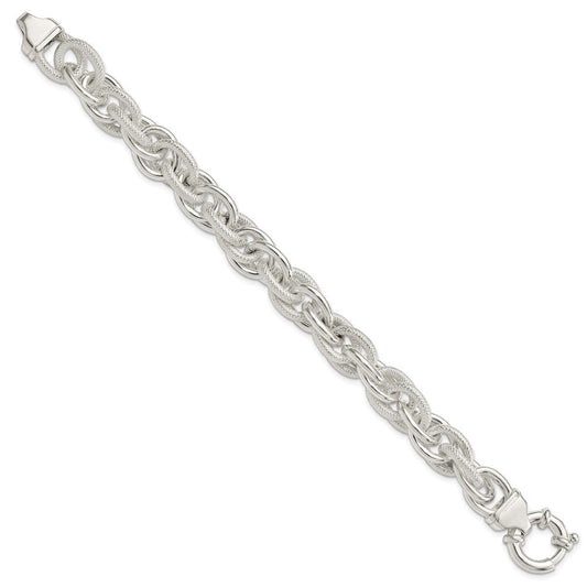 Sterling Silver Fancy Link Bracelet QG1559-7.75