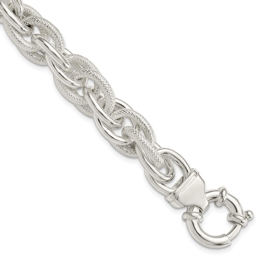 Sterling Silver Fancy Link Bracelet QG1559-7.75