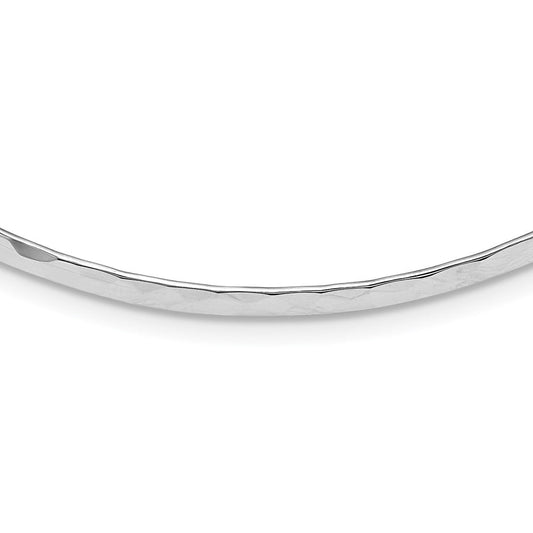 Sterling Silver 3.5mm Hammered Neck Collar QG1740
