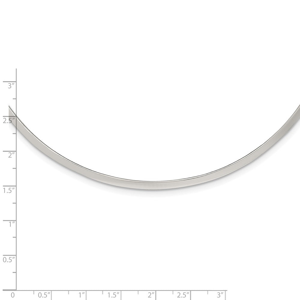Sterling Silver Polished 3mm Neck Collar QG1745