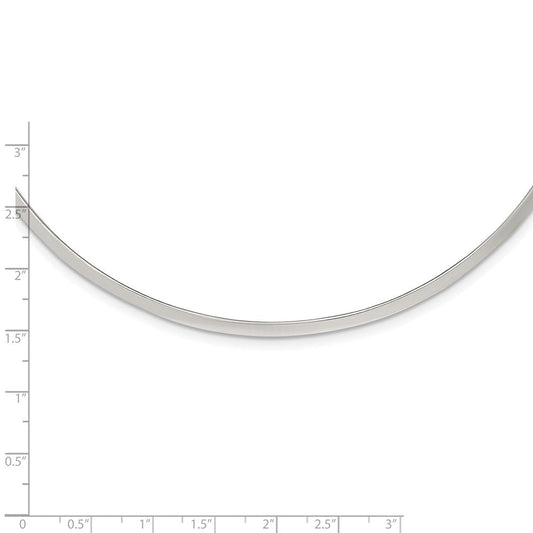 Sterling Silver Polished 3mm Neck Collar QG1745