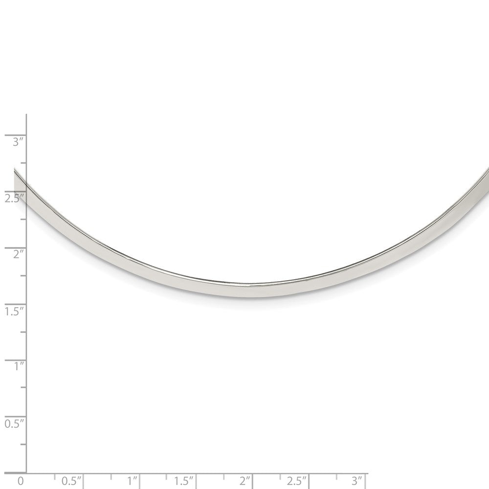 Sterling Silver Polished 4mm Neck Collar QG1746