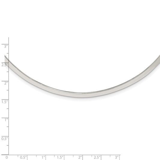 Sterling Silver Polished 4mm Neck Collar QG1746