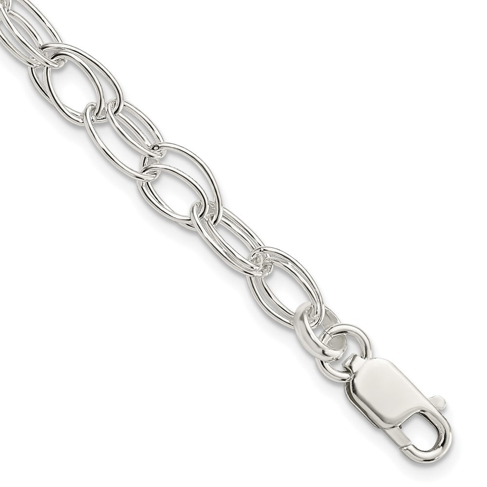 Sterling Silver 6mm Double Link Bracelet QG2220-7.5