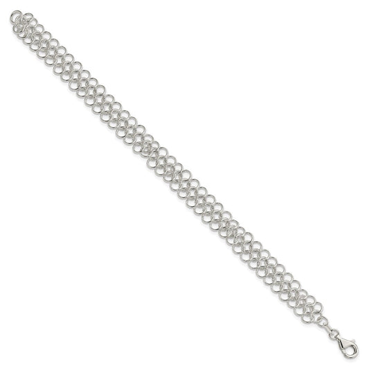 Sterling Silver Fancy Link Bracelet QG2233-7.5