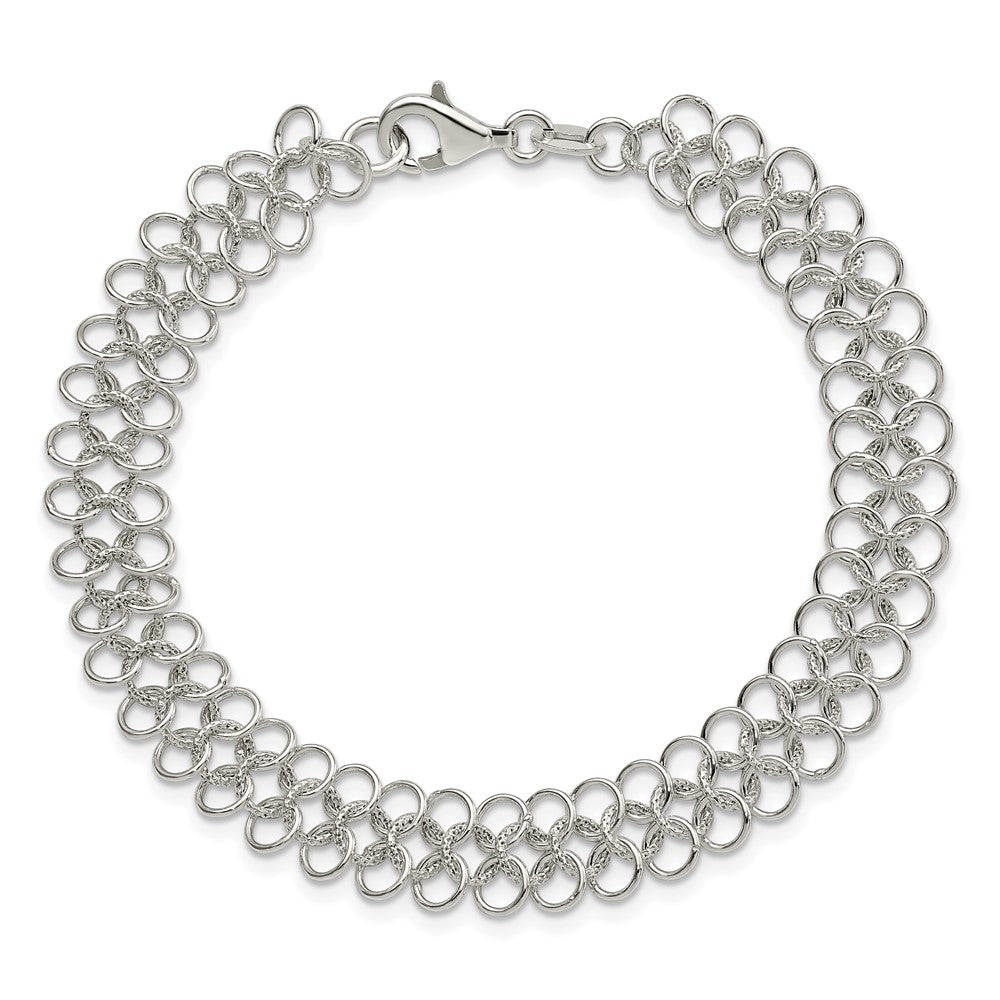 Sterling Silver Fancy Link Bracelet QG2233-7.5