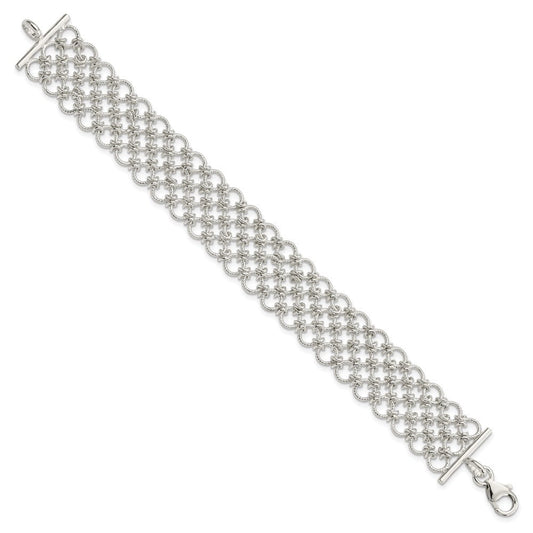Sterling Silver Multi-Link Bracelet QG2294-7.5