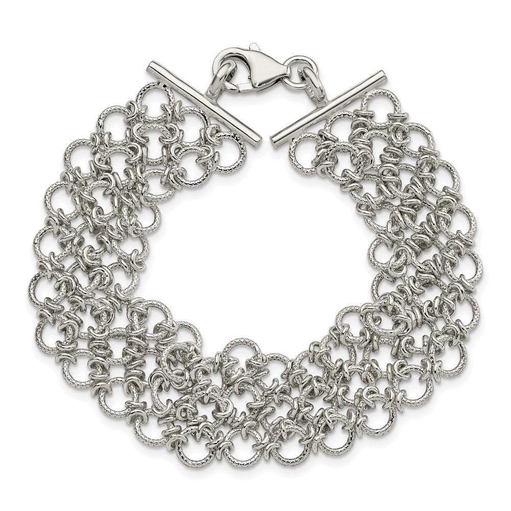 Sterling Silver Multi-Link Bracelet QG2294-7.5
