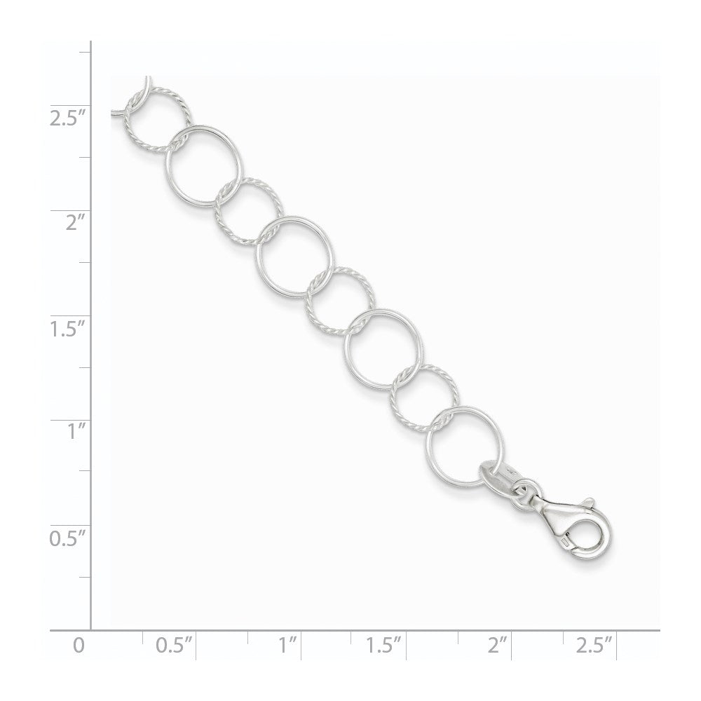 Sterling Silver Fancy Bracelet QG2301-7.5