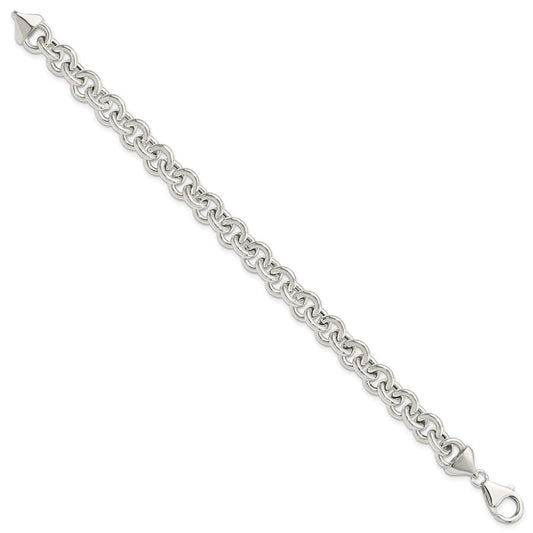Sterling Silver Polished Fancy Link Bracelet QG3019-7.75