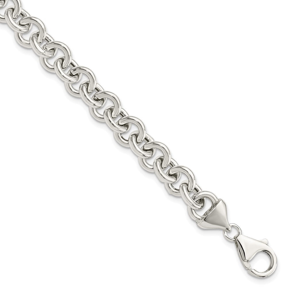 Sterling Silver Polished Fancy Link Bracelet QG3019-7.75