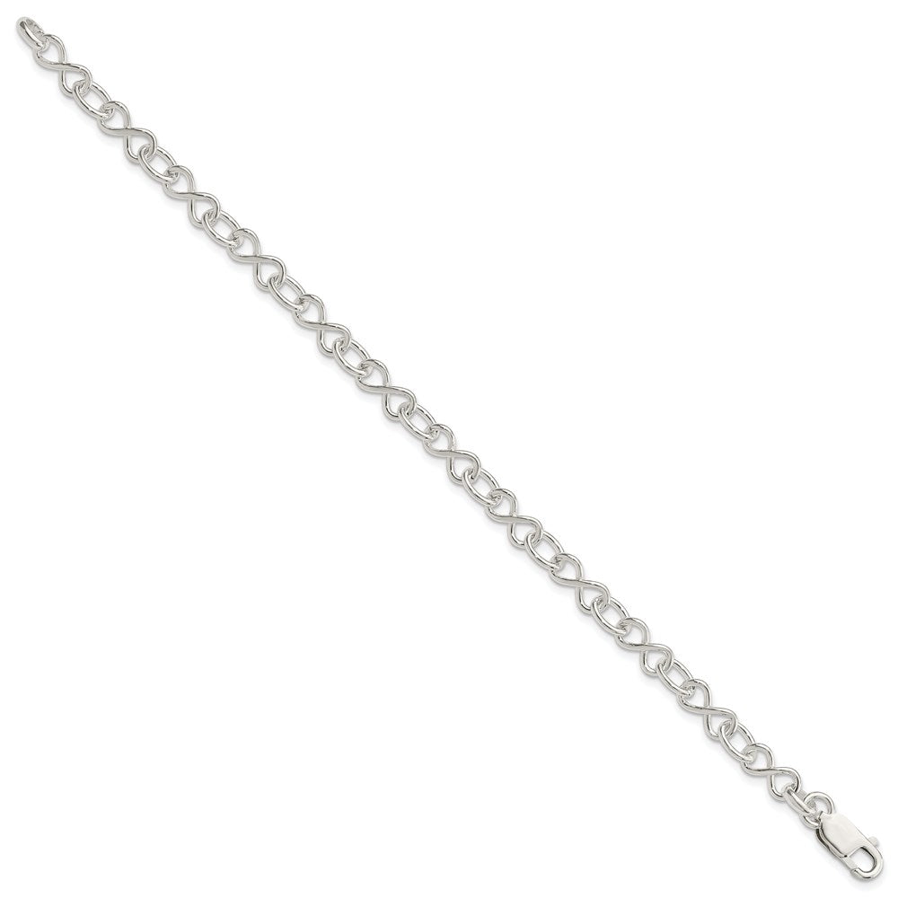 Sterling Silver Polished Fancy Link Bracelet QG3025-7.5