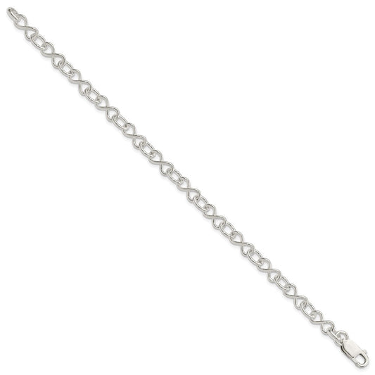 Sterling Silver Polished Fancy Link Bracelet QG3025-7.5