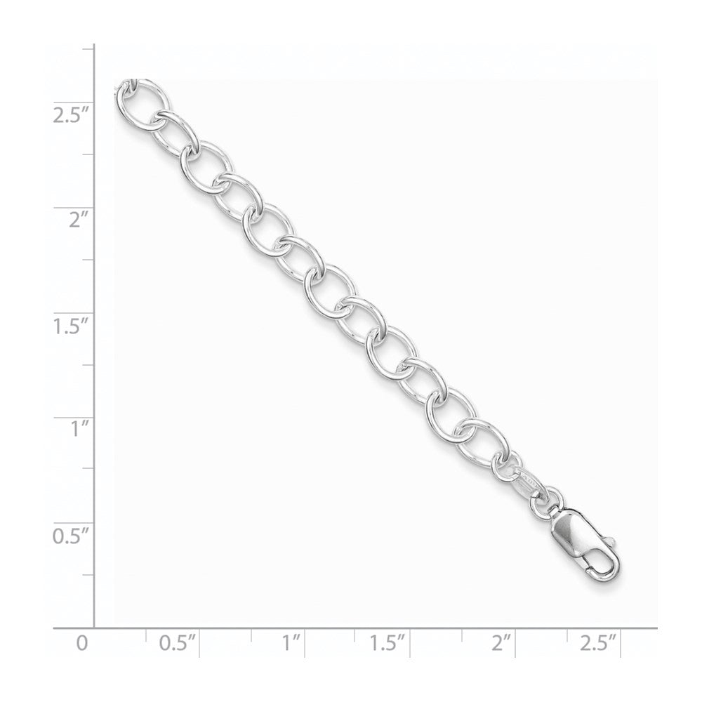 Sterling Silver Polished Fancy Link Bracelet QG3078-7.5