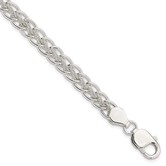 Sterling Silver Polished and Textured Fancy Bracelet QG3230-7.5