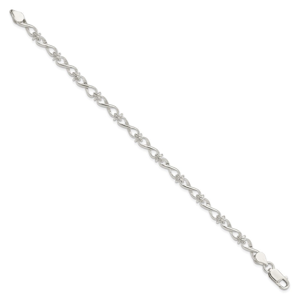 Sterling Silver Polished Fancy Link Bracelet QG3232-7.5