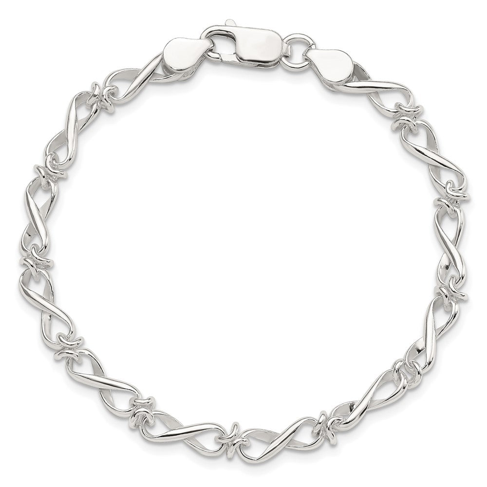 Sterling Silver Polished Fancy Link Bracelet QG3232-7.5