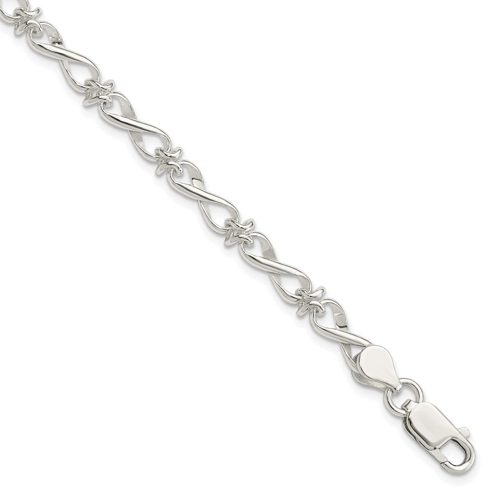 Sterling Silver Polished Fancy Link Bracelet QG3232-7.5