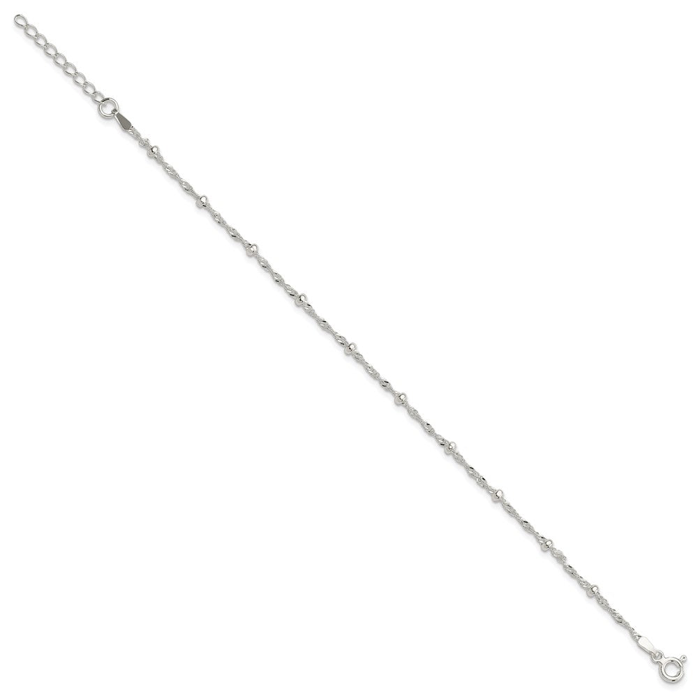 Sterling Silver with 1in Ext Fancy Bracelet QG3296-7