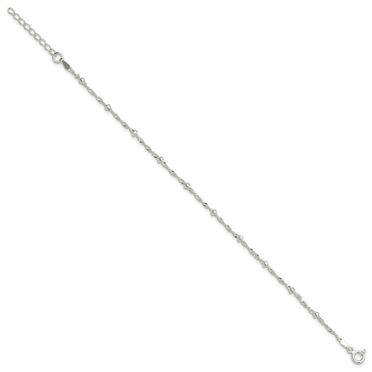 Sterling Silver with 1in Ext Fancy Bracelet QG3296-7