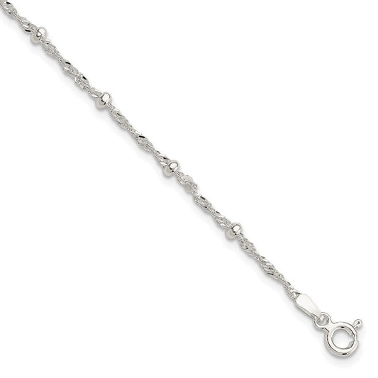 Sterling Silver with 1in Ext Fancy Bracelet QG3296-7