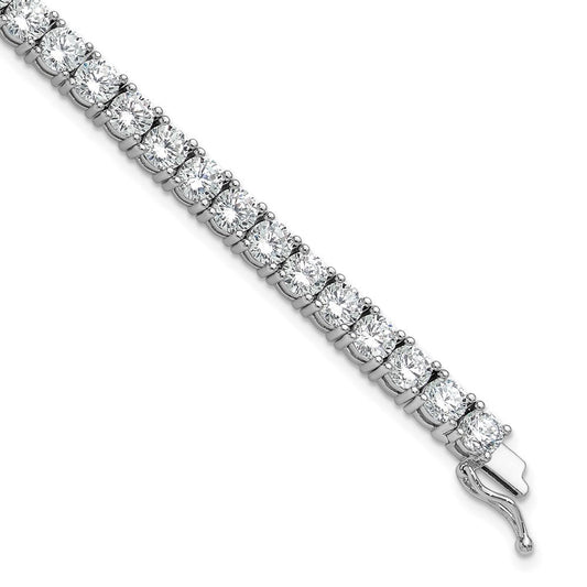Sterling Shimmer Sterling Silver Rhodium-plated 4.5mm CZ 43 Stone 8 inch Bracelet QG3491-8