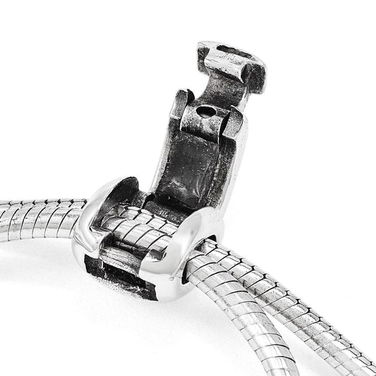 Sterling Silver Antiqued Reflections Clear Crystal Adjustable Bracelet QG3501