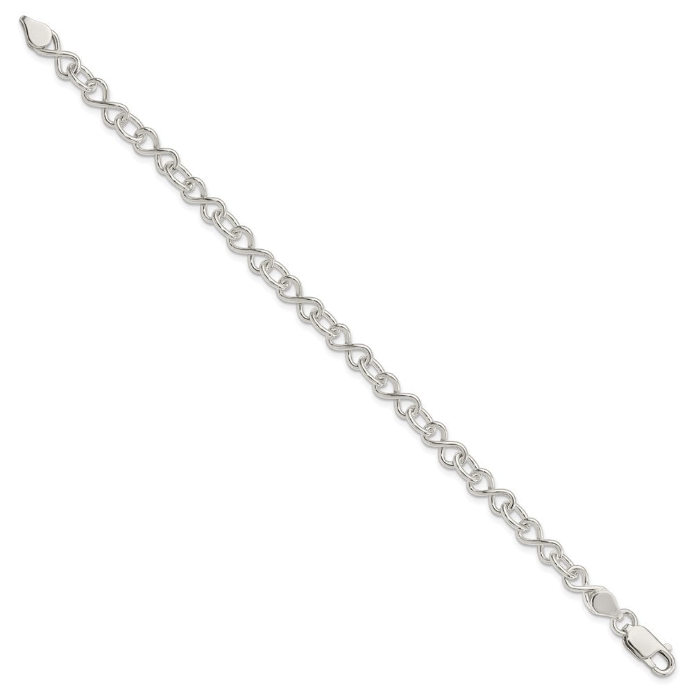 Sterling Silver Polished Fancy Link Bracelet QG3596-7.5