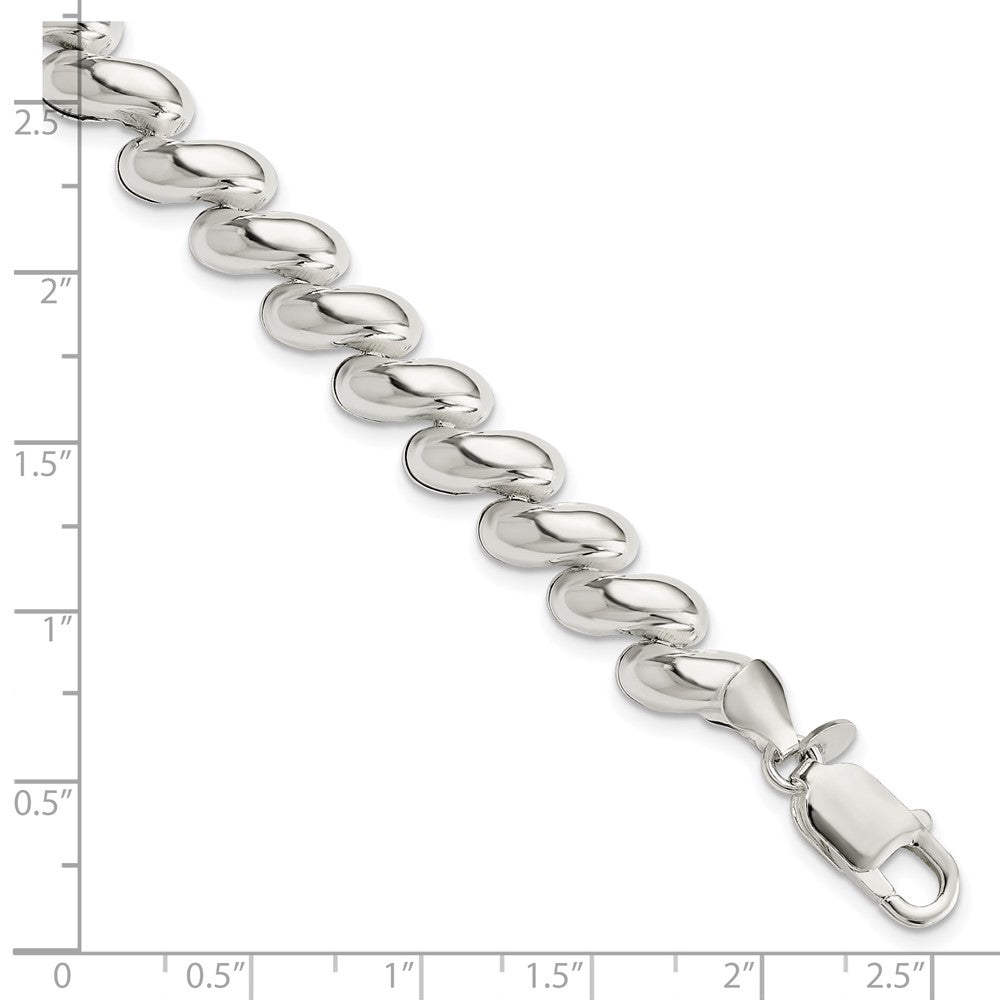 Sterling Silver Fancy Polished San Marco Bracelet QG3598-7.5