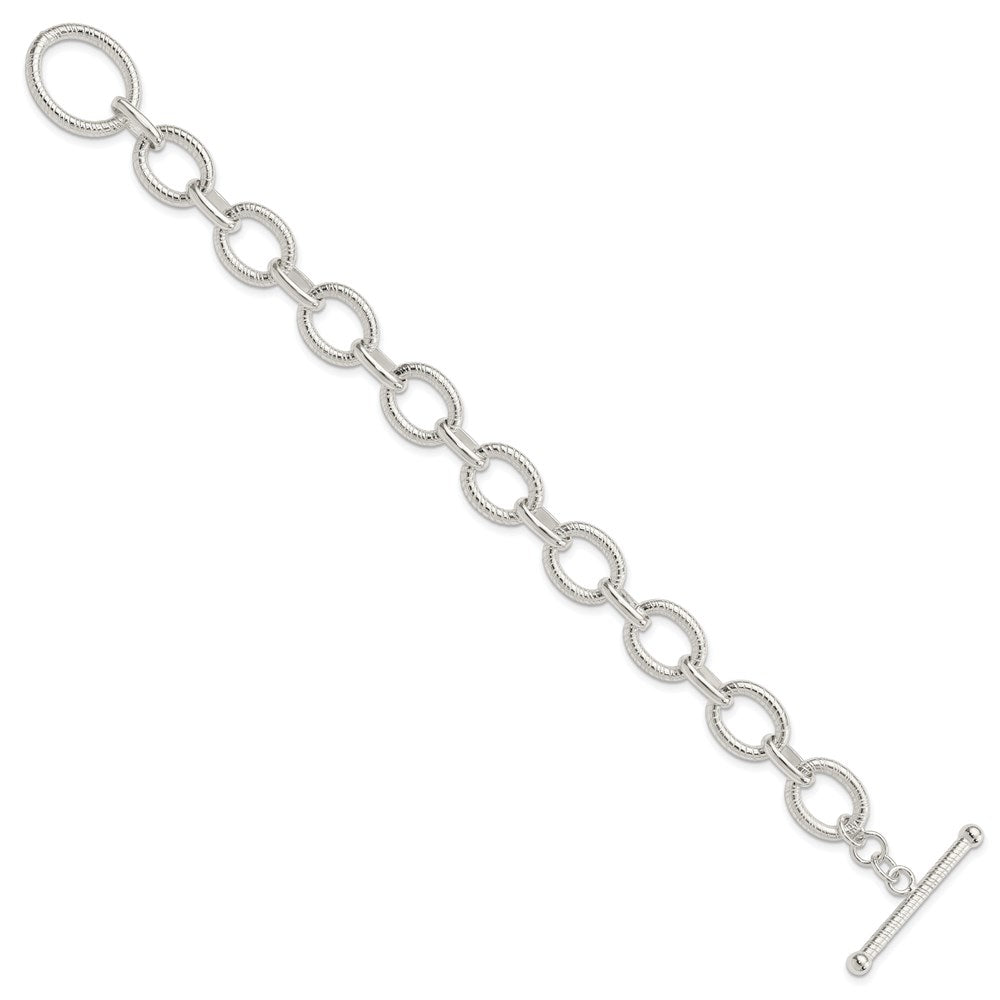 Sterling Silver Polished Fancy Link Bracelet QG3892-7.5