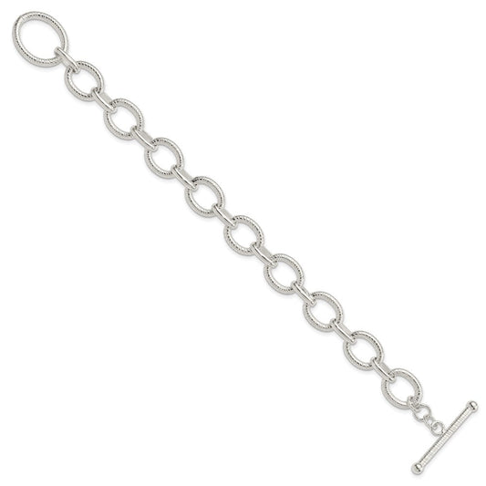 Sterling Silver Polished Fancy Link Bracelet QG3892-7.5