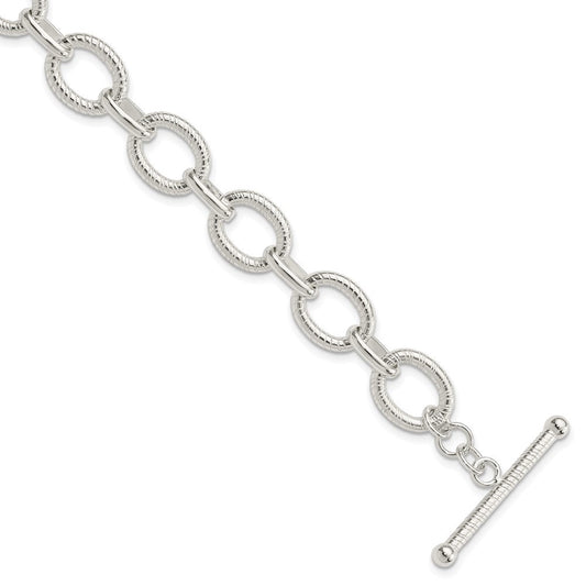 Sterling Silver Polished Fancy Link Bracelet QG3892-7.5
