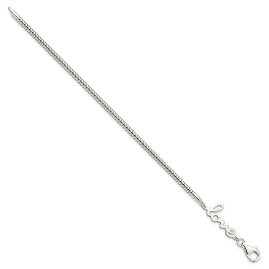 Sterling Silver LOVE Bracelet QG3957-7.5