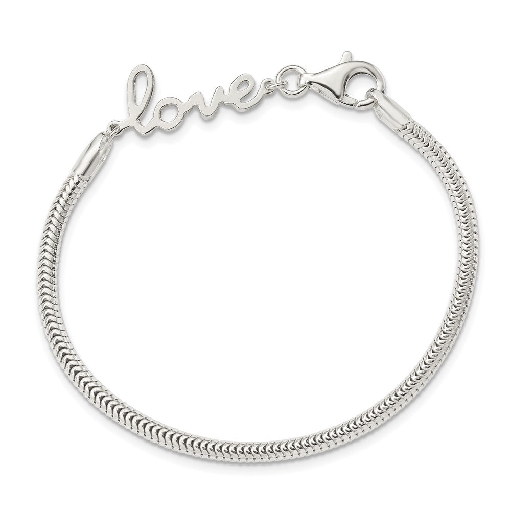 Sterling Silver LOVE Bracelet QG3957-7.5