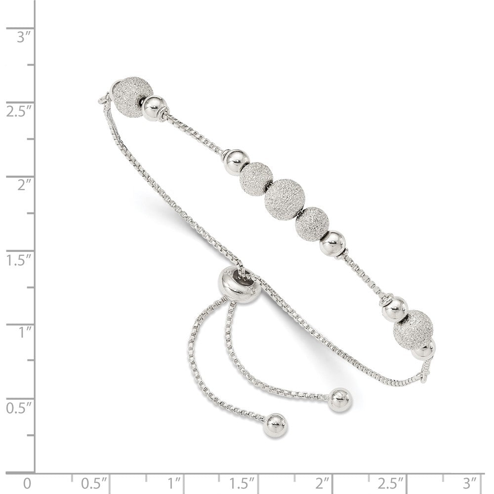 Sterling Silver Beaded Adjustable Bracelet QG4772